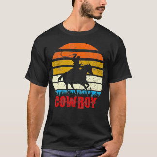 Camiseta Western Cowboy Rodeo Horse Retro Estilo Vintage Su