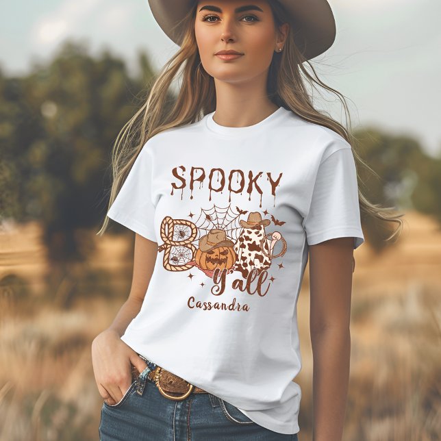 Camiseta Western de Halloween Country Assustadora (Criador carregado)