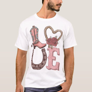 Camiseta Western Dia de os namorados Love