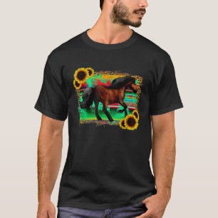 Camiseta Western Horape Serape Sunflower Cowgirl Texas Rode
