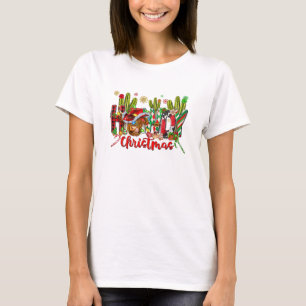 Camiseta Western Howe, Vaca De Natal E Cactus