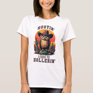 Camiseta Western Owl Hootin Leva Hollerin