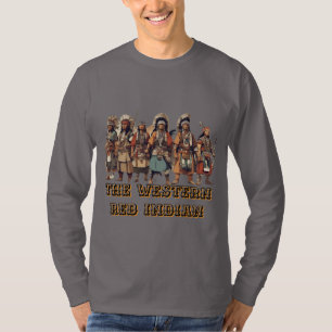 Camiseta Western Red Indian Fighted Of Courage Unity (Comba