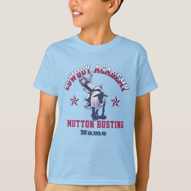 Camiseta Western Rodeo Cowboy Academy Costume de Derrubar C (Frente)