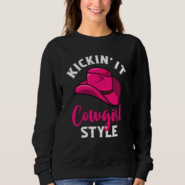 Camiseta Western Rodeo Southern Texas Kickin' It Cowgirl St (Frente)