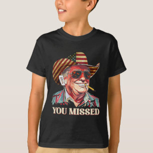 Camiseta Western Trump Cowboy Você Perdeu A Bandeira Americ