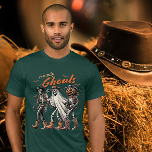 Camiseta Western Vintage Howdy Ghouls Halloween