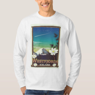 Camiseta Westfjords poster de viagens da Islândia