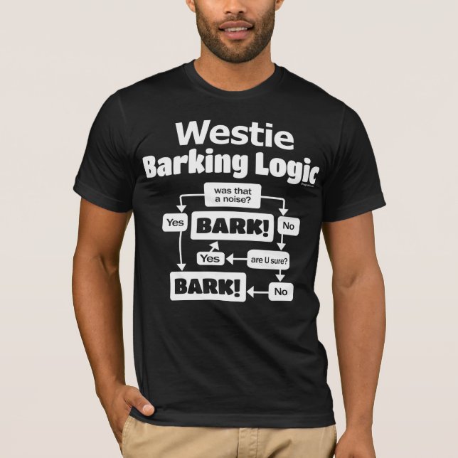 Camiseta Westie Barking Logic (Frente)