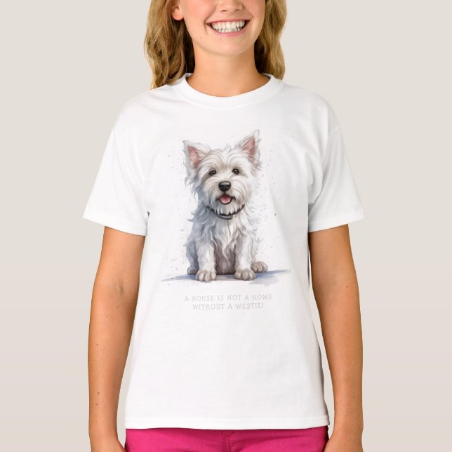 Camiseta Westie Cheeky Cute Personalizado (Frente)