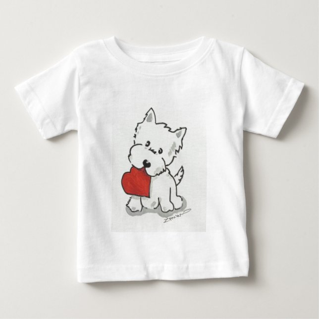 Camiseta Westie com coração (Frente)