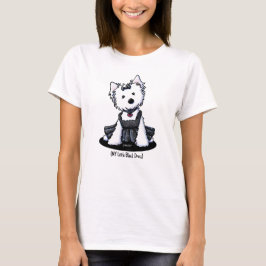 Camiseta Westie de Vestido Preto KiniArt