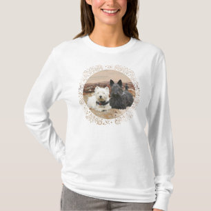 Camiseta Westie e Scottie Juntos Outono