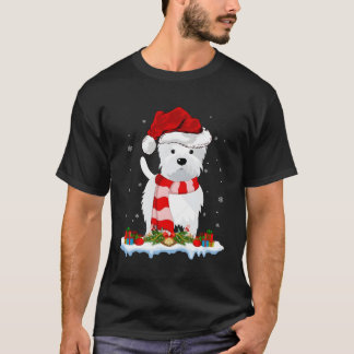 Camiseta Westie Lighting Snow Papais noeis Westie