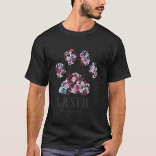 Camiseta Westie Mama Floral Dog Paw West Highland Terrier M