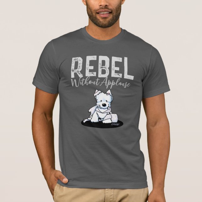 Camiseta Westie Rebel Sem Aplausos (Frente)