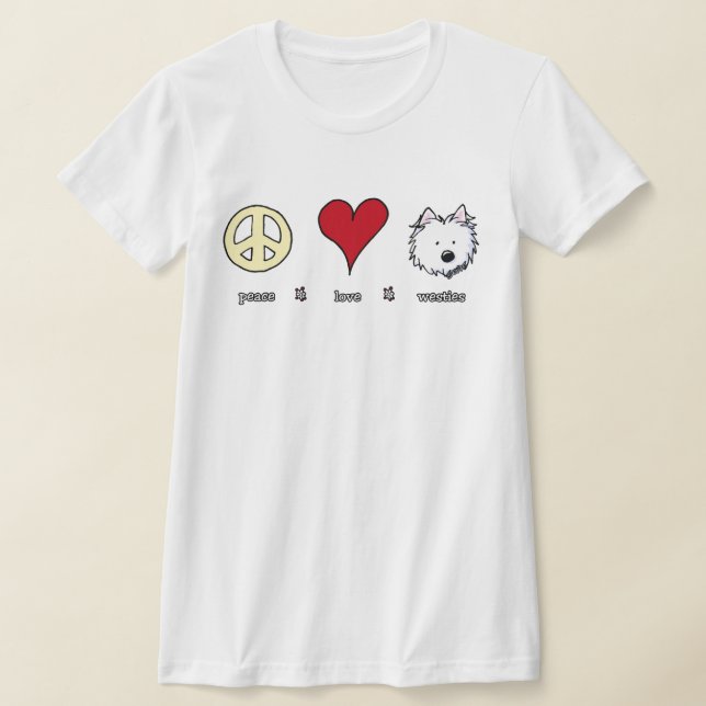 Camiseta Westies de Paz e Amor (Postura )