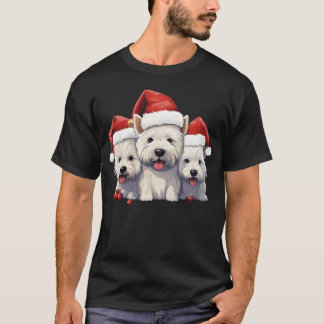Camiseta Westies em amigos de Natal