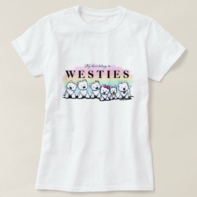 Camiseta Westies KiniArt (Frente do Design)