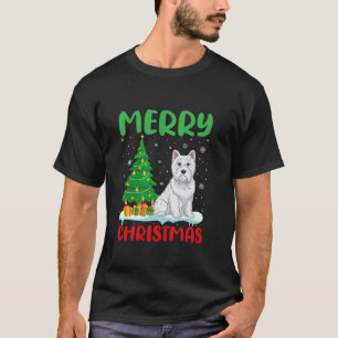 Camiseta Westis Dog Tree Xmas Sweater Men Mulheres Cristo F