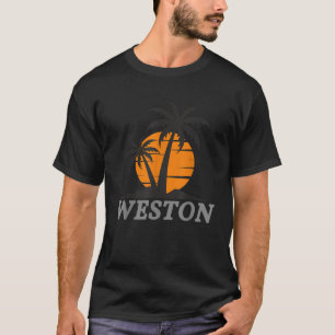 Camiseta Weston Florida Beach Vacing Palm Retro