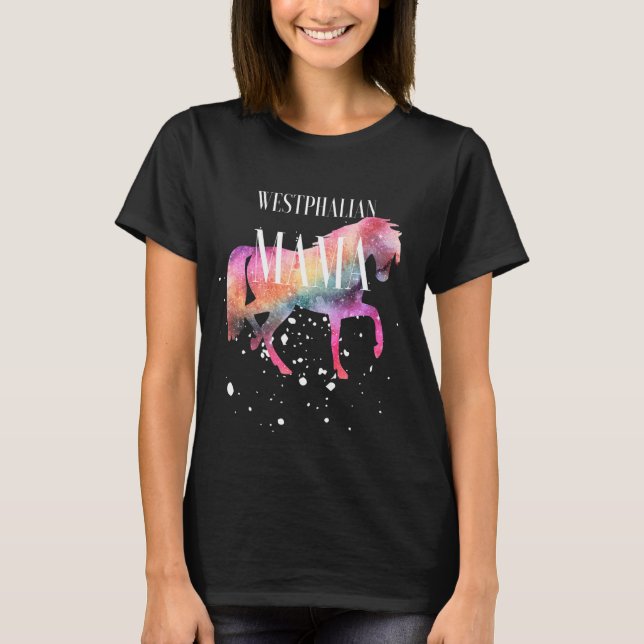 Camiseta Westphalian Horse Mama Galaxy Horse Girl Equestria (Frente)