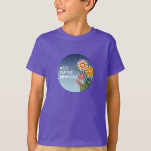 Camiseta WestSeattleIndivisible Kids Flor Roxa