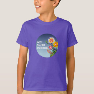 Camiseta WestSeattleIndivisible Kids Flor Roxa