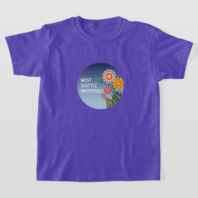 Camiseta WestSeattleIndivisible Kids Flor Roxa (Postura )