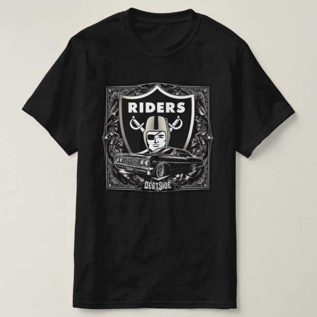 Camiseta westside 1990 raiders lowrider impala riders  (Frente do Design)