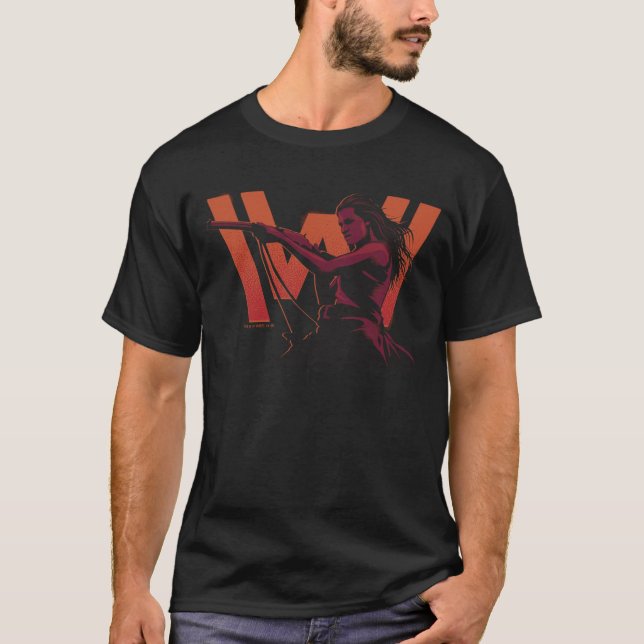 Camiseta Westworld | Wyatt Com Rifle Sobre Logotipo (Frente)