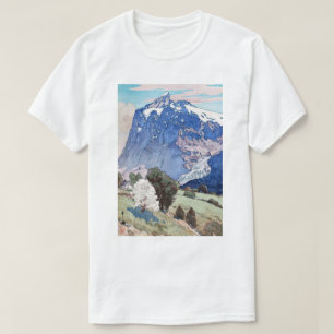 Camiseta Wetterhorn, Hiroshi Yoshida, Woodcut