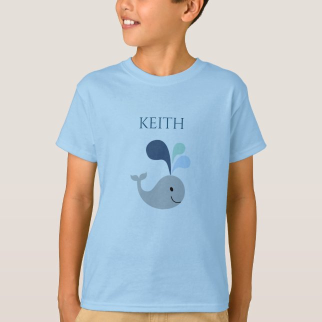Camiseta WHALE com nome personalizado. (Frente)