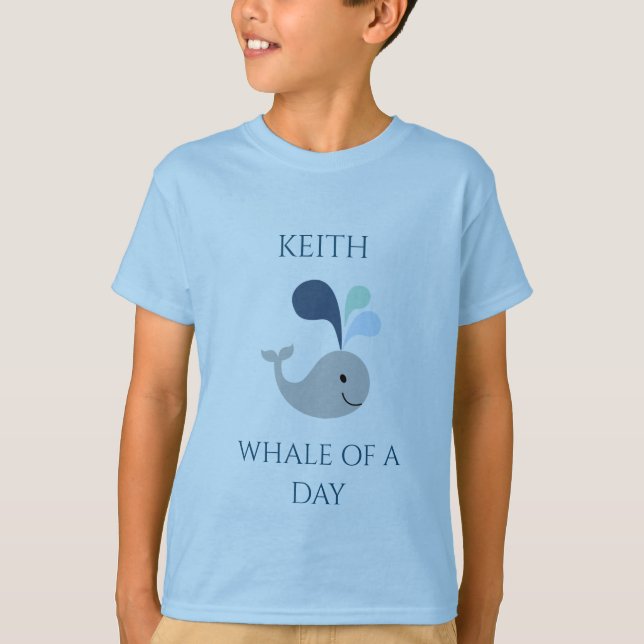 Camiseta WHALE com nome personalizado. (Frente)