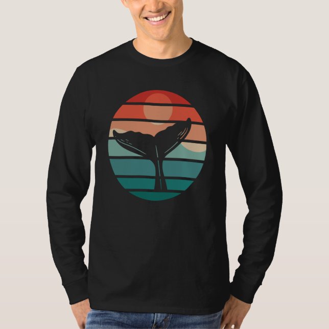 Camiseta Whale Fin Sunset Whale Watcher (Frente)