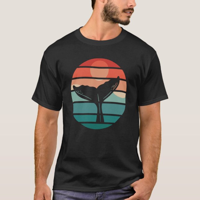 Camiseta Whale Fin Sunset Whale Watcher (Frente)