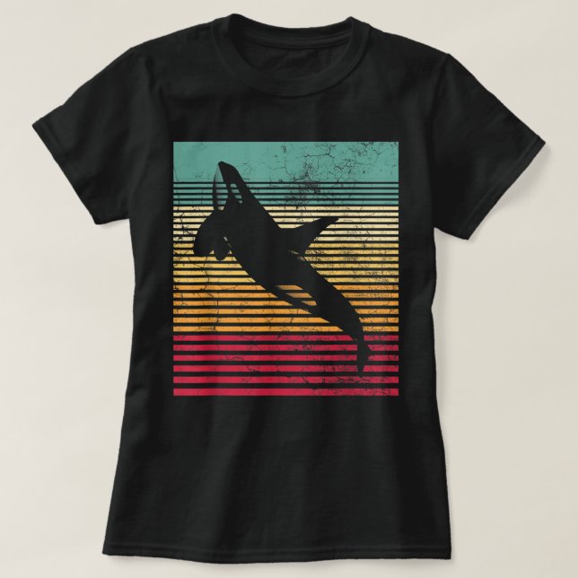 Camiseta Whale Orca Estilo Retro Men Novelage F (Frente do Design)