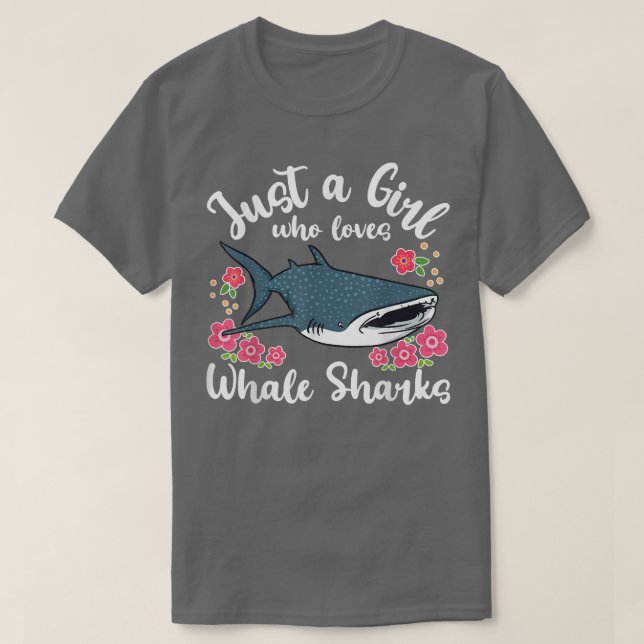 Camiseta Whale Shark Just a Girl Who Loves Whale Sharks  (Frente do Design)