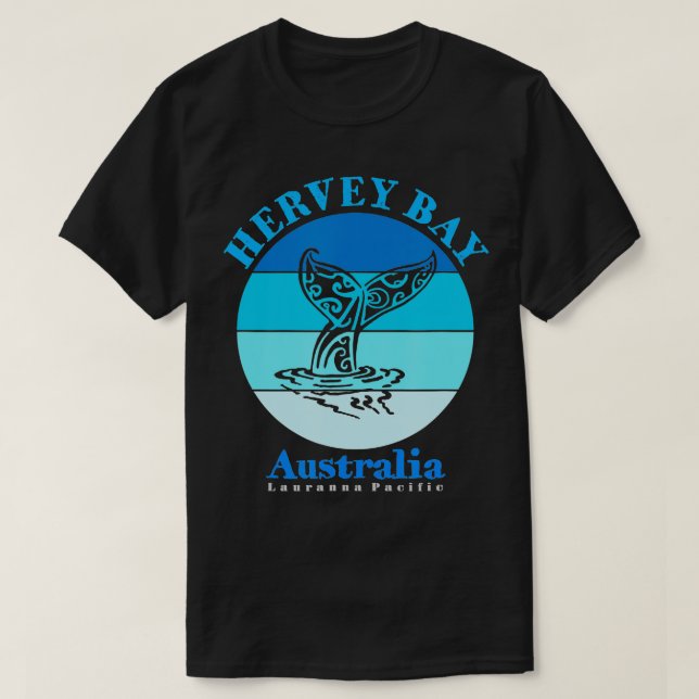 Camiseta Whale Tail Hervey Bay Oceano Austrália (Frente do Design)