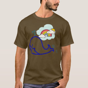 Camiseta whale with Rainbow animal Lover