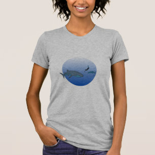 Camiseta Whalesharks e mergulhador livre