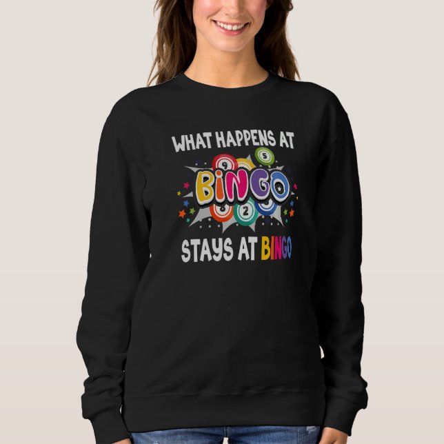 Camiseta What Happens At Bingo Stays At Bingo Lucky Bingo   (Frente)