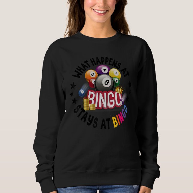 Camiseta What Happens At Bingo Stays At Bingo  Lucky Bingo (Frente)