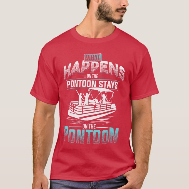 Camiseta What Happens onhe Pontoon Stays onhe Pontoon vinta (Frente)