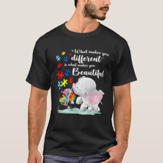 Camiseta What Makes You Different Elephant Mom Autism Child