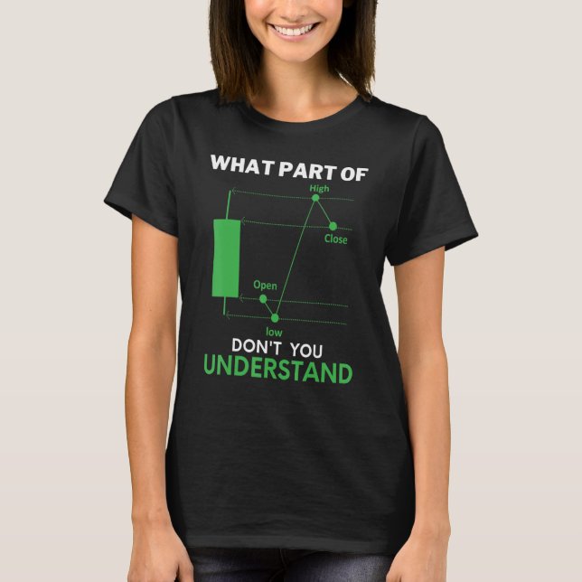 Camiseta What Part Of Don't You Understand Day Trading Mark (Frente)