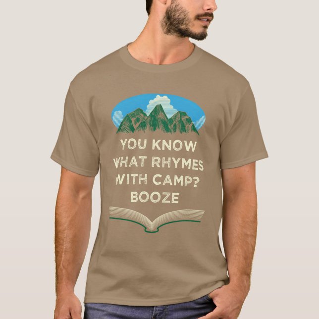 Camiseta What Rhymes with Camp Beer Lover Camping Drinker C (Frente)