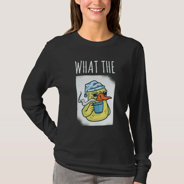Camiseta What The Duck Duck Morning Grouch Coffee Rubber Du (Frente)