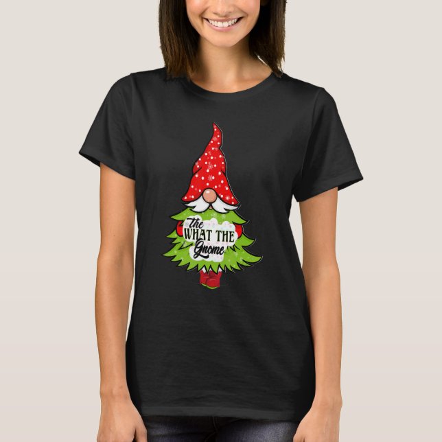 Camiseta What The Gnome Buffalo Plaid Matching Christmas Pa (Frente)
