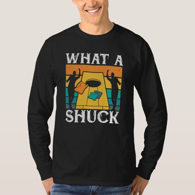 Camiseta What The Shuck Backprint Cornhole (Frente)
